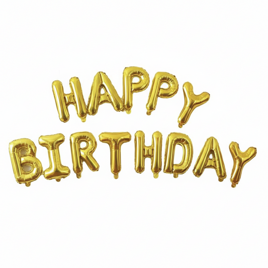 Globos de Foil con Letras 'Happy Birthday' 45 cm – Decoración Cumpleaños