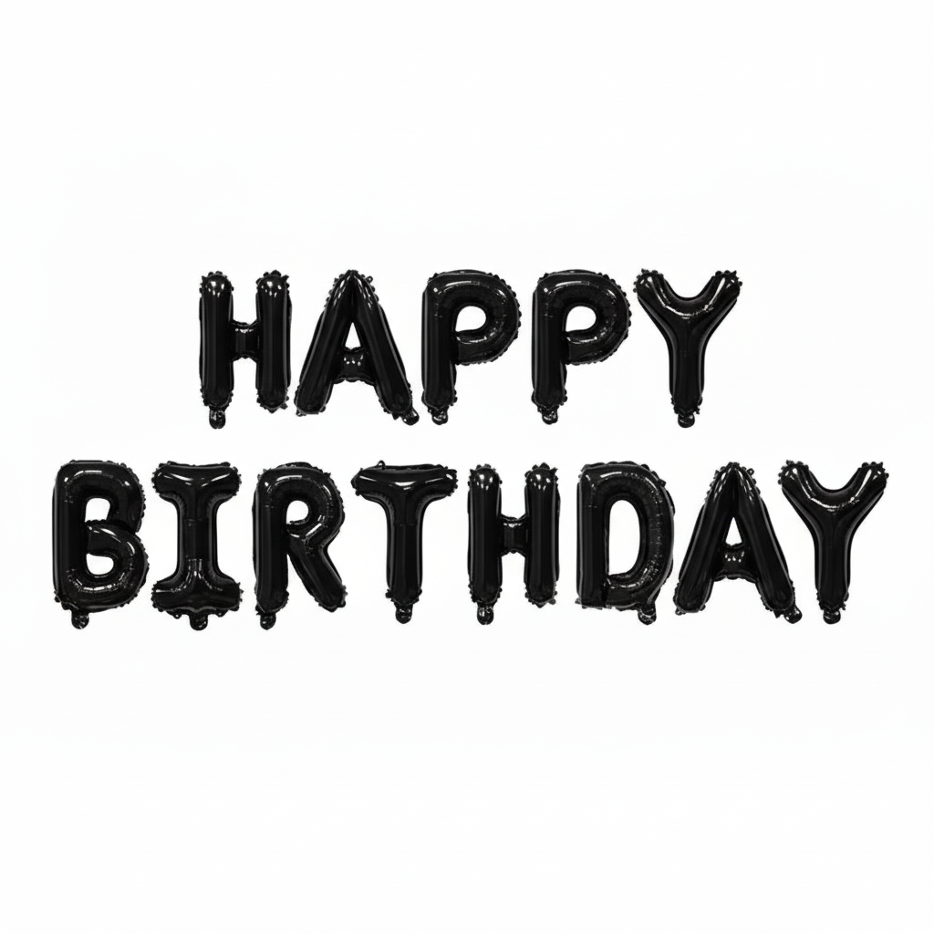 Globos de Foil con Letras 'Happy Birthday' 45 cm
