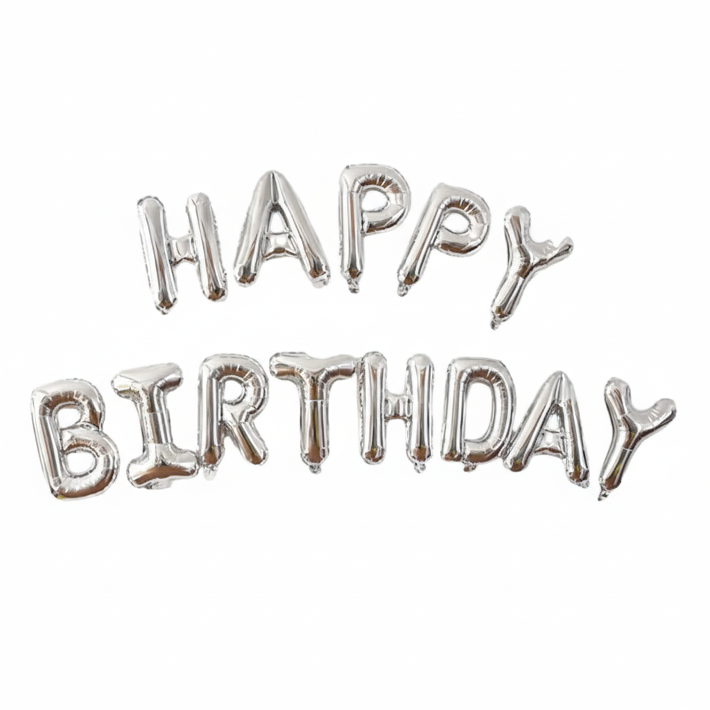 Globos de Foil con Letras 'Happy Birthday' 45 cm