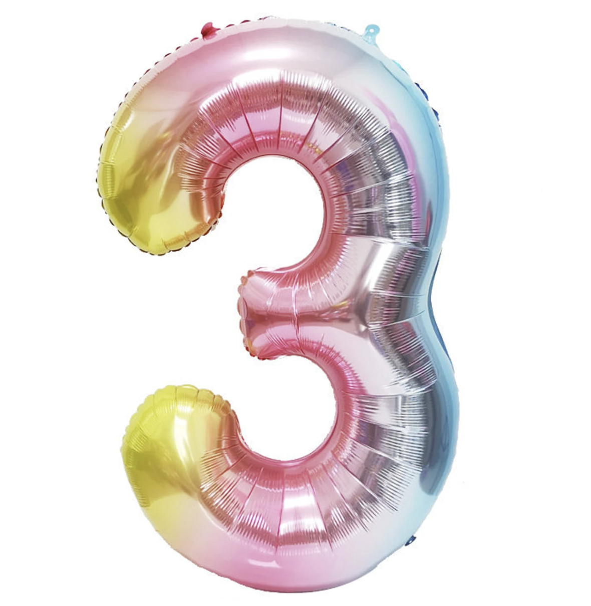 Globo Foil Número Gigante Aluminio 100cm (40") Muticolor