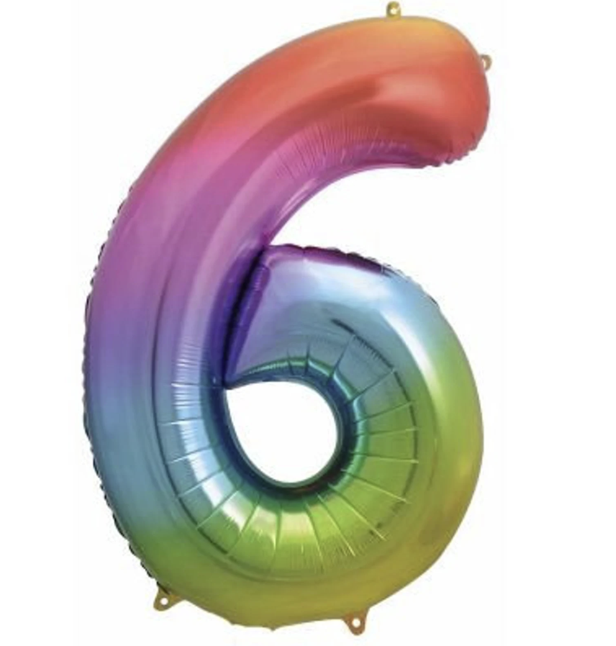 Globo Foil Número Gigante Aluminio 100cm (40")  Muticolor