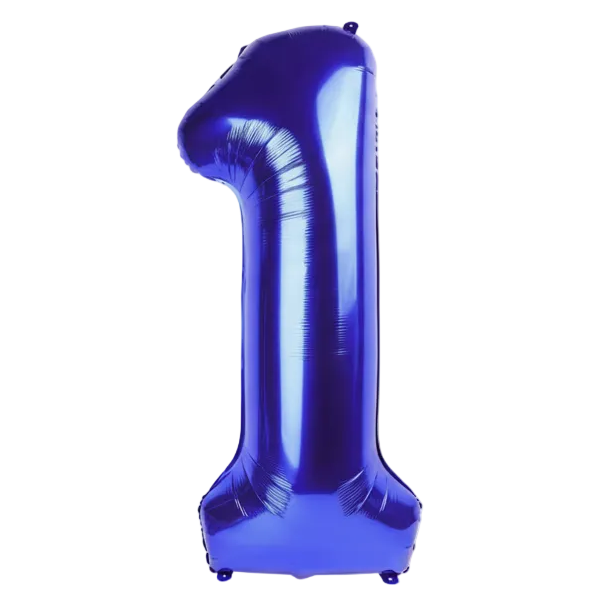 Globo Foil Número Gigante Aluminio 100cm (40") Azul oscuro