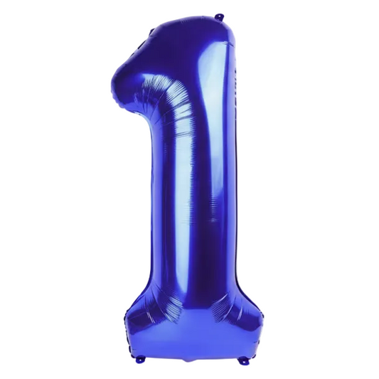 Globo Foil Número Gigante Aluminio 100cm (40") Azul oscuro