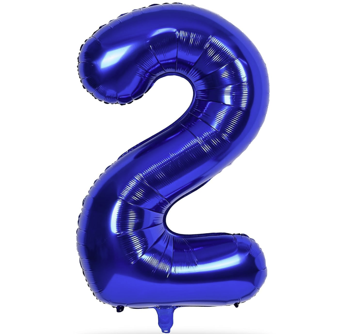 Globo Foil Número Gigante Aluminio 100cm (40") Azul oscuro