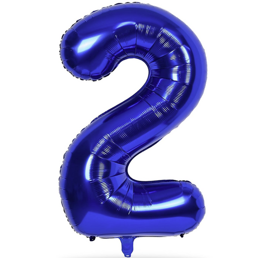 Globo Foil Número Gigante Aluminio 100cm (40") Azul oscuro
