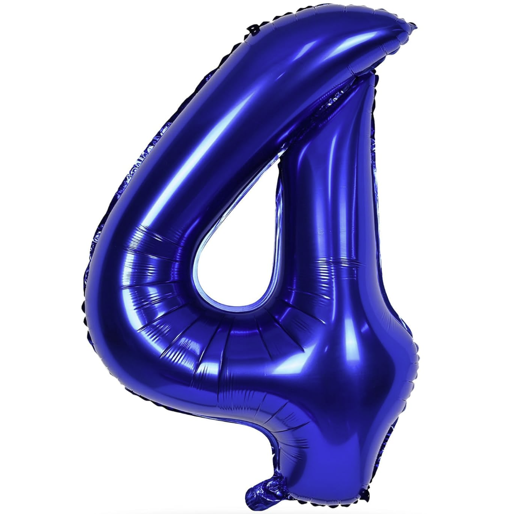 Globo Foil Número Gigante Aluminio 100cm (40") Azul oscuro