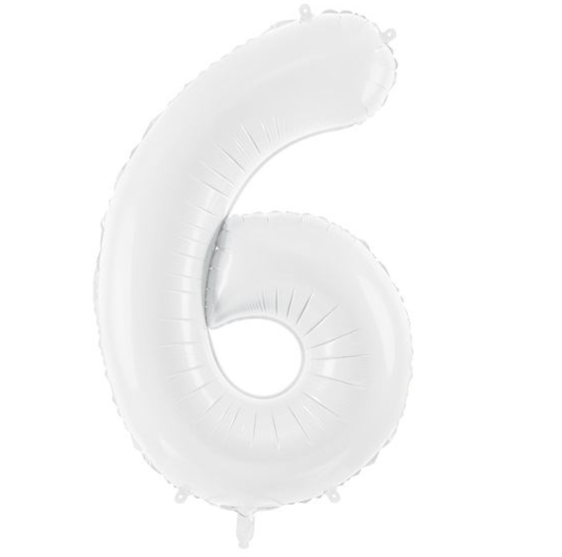 Globo Foil Número Gigante Aluminio 100cm (40") Blanco