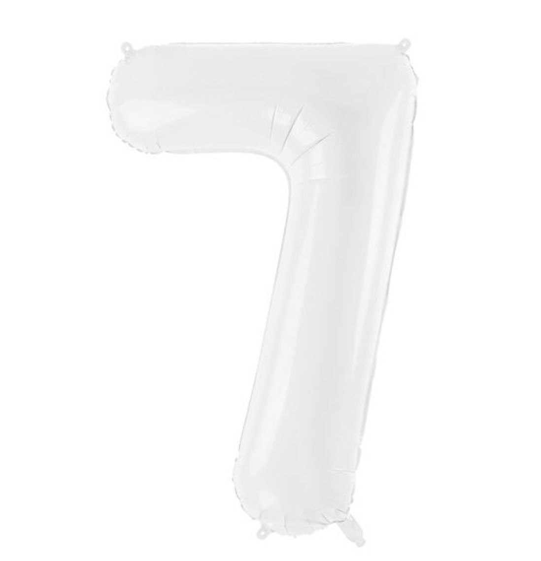Globo Foil Número Gigante Aluminio 100cm (40") Blanco
