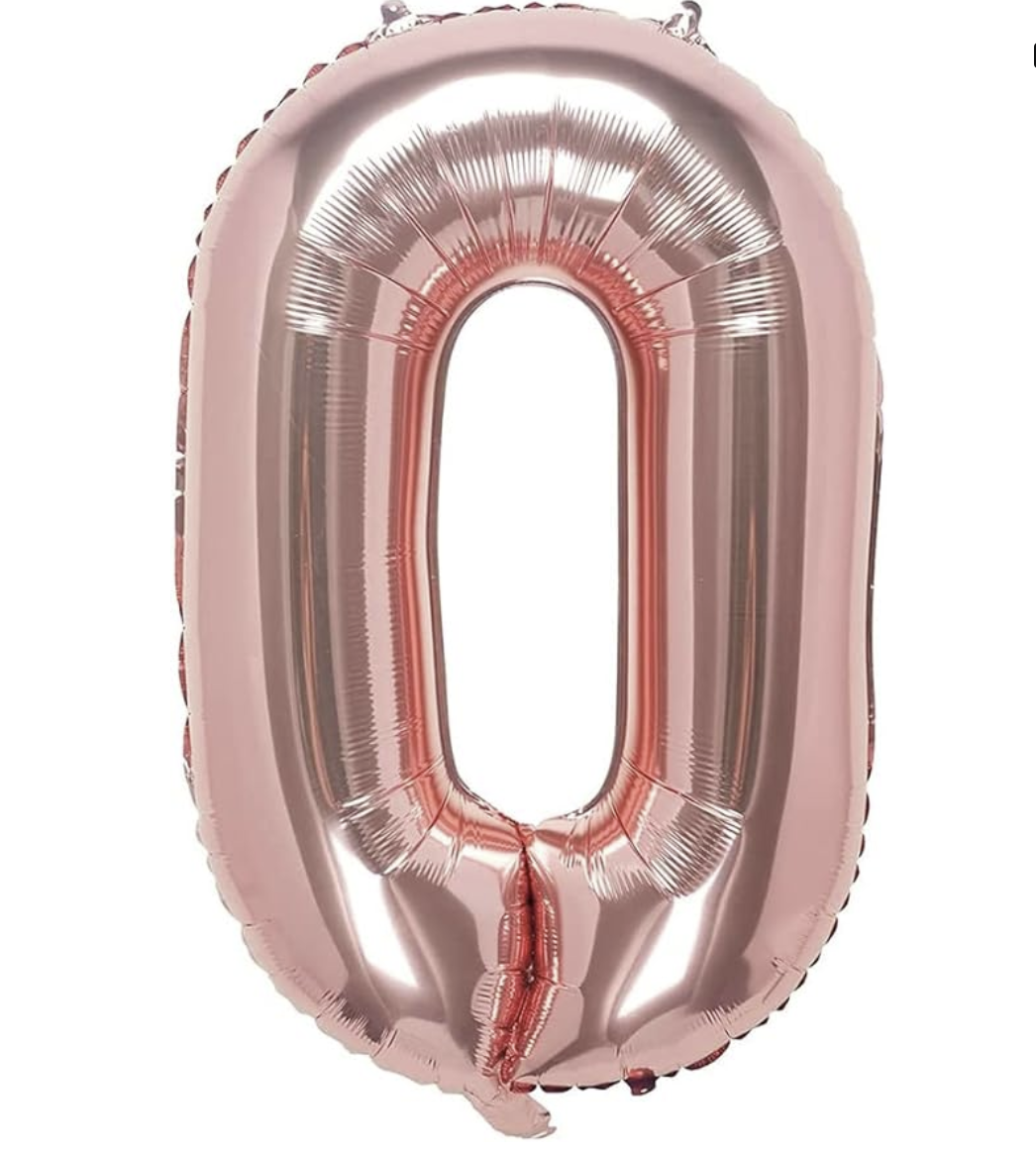 Globo Foil Número Gigante Aluminio 100cm (40") Rosa
