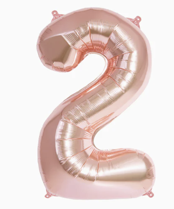 Globo Foil Número Gigante Aluminio 100cm (40") Rosa