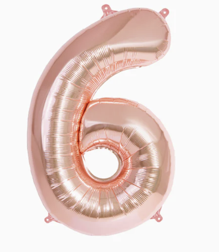 Globo Foil Número Gigante Aluminio 100cm (40") Rosa