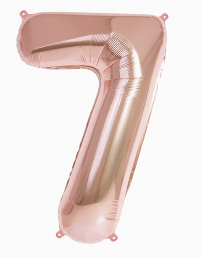 Globo Foil Número Gigante Aluminio 100cm (40") Rosa