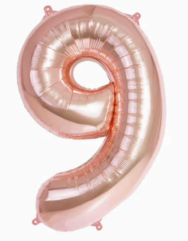 Globo Foil Número Gigante Aluminio 100cm (40") Rosa