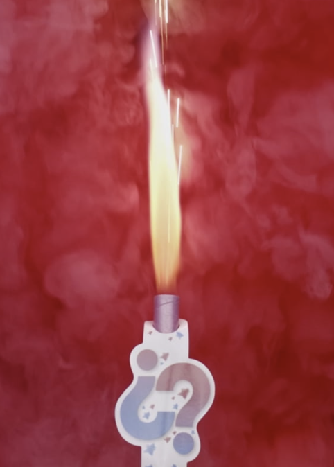 Bengala Revelación Género Niño/Niña - Fuente Pastel Azul/Rosa