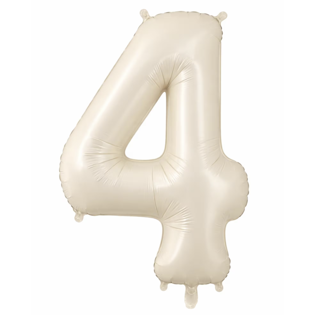 Globo Foil Número Gigante Aluminio 100cm (40") Beige