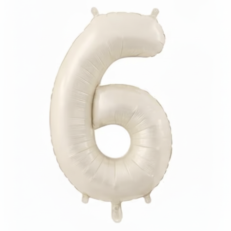Globo Foil Número Gigante Aluminio 100cm (40") Beige