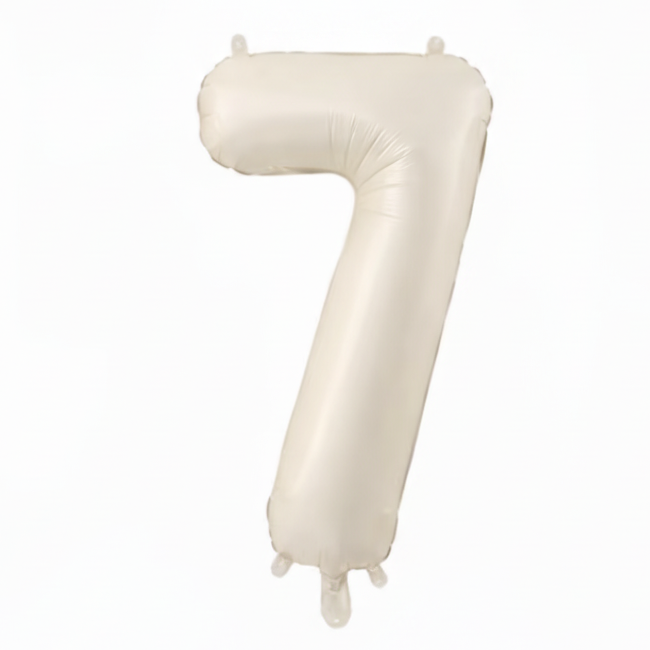 Globo Foil Número Gigante Aluminio 100cm (40") Beige
