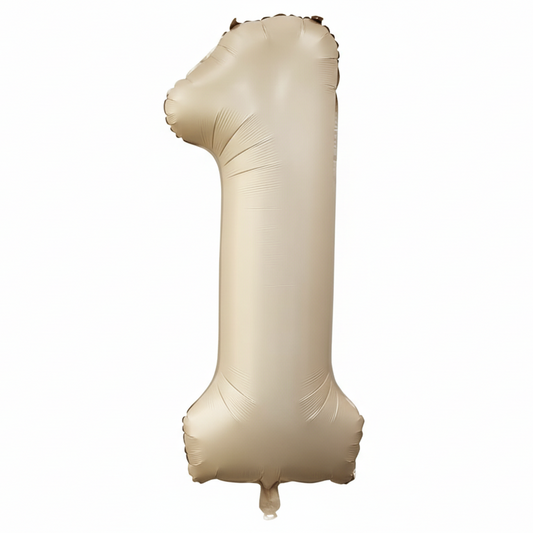 Globo Foil Número Gigante Aluminio 100cm (40")  Caramel