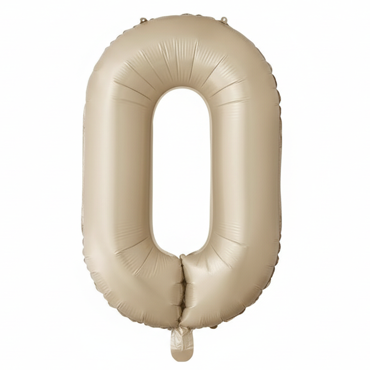 Globo Foil Número Gigante Aluminio 100cm (40")  Caramel