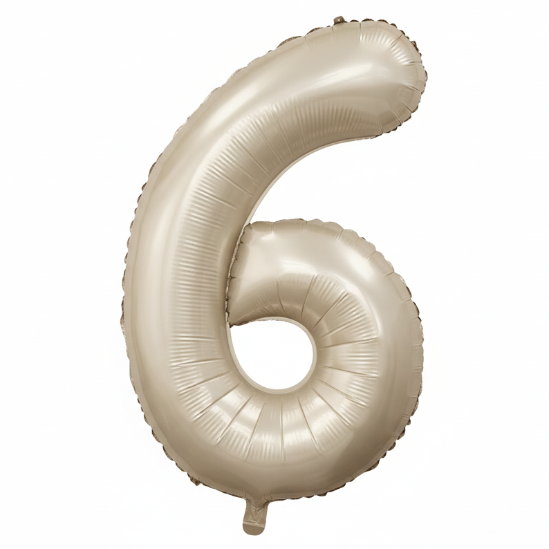 Globo Foil Número Gigante Aluminio 100cm (40")  Caramel