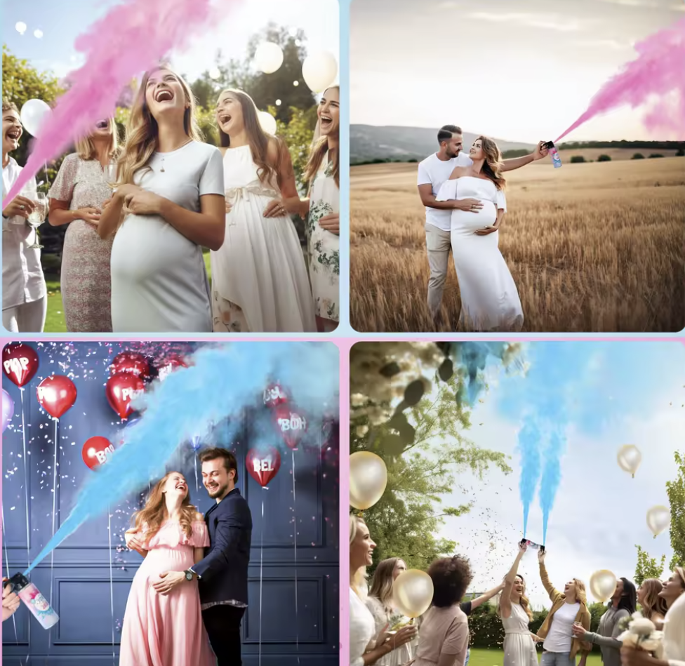 Extintor Holi Revelación de Género 23cm