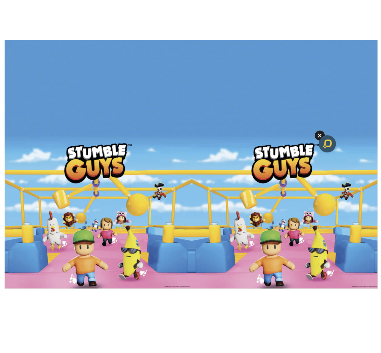 Mantel Plastico Stumble Guys 120 x 180cm 1ud