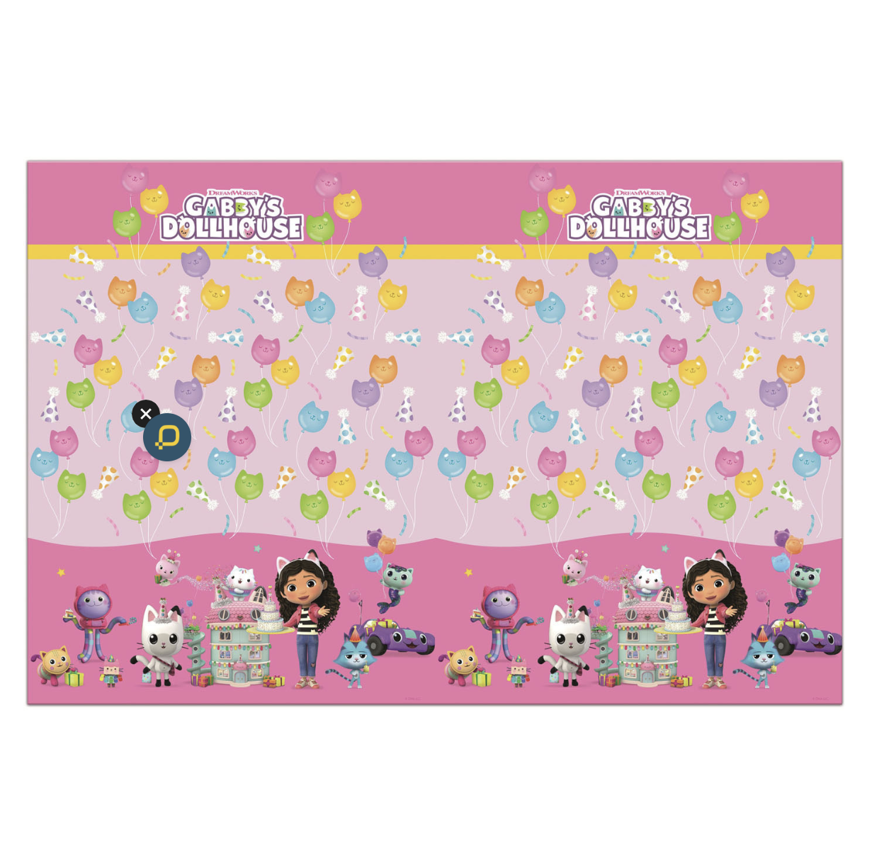 Mantel Plastico Gabby's Dollhouse 120 x 180cm  1ud