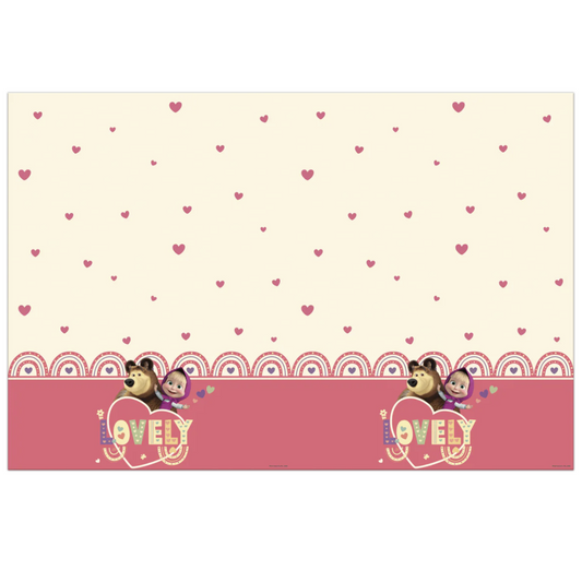 Mantel Plastico Masha y el Oso 120 x 180cm 1ud
