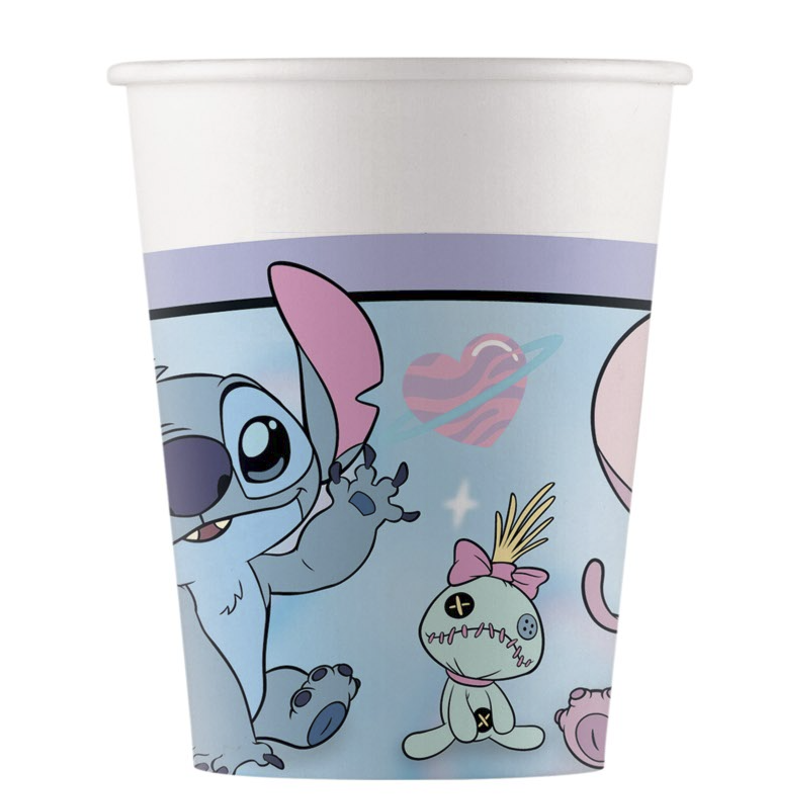 Vasos Papel Angel Y Stitch 200ml 8uds