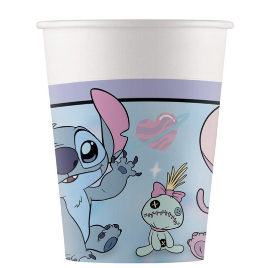 Vasos Papel Angel Y Stitch 200ml 8uds
