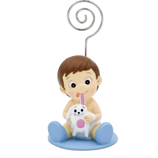 Sujeta-Tarjetas Niño Conejito 6.5 cm | Figura Decorativa