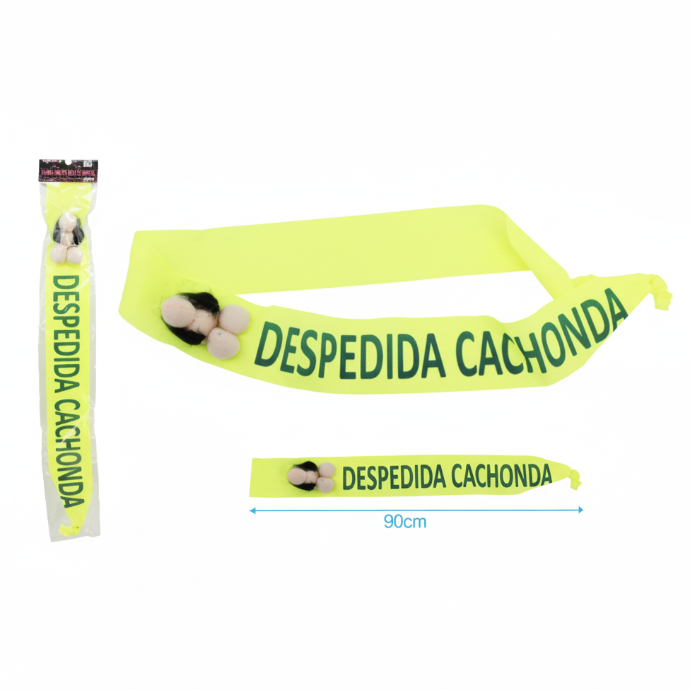 Banda Despedida Cachonda Amarillo Fluorescente