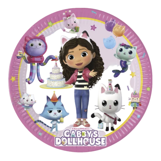 Platos Gabby's Dollhouse 20cm 8uds