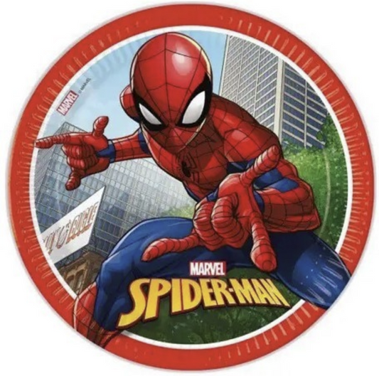 Platos Spiderman 23cm 8uds