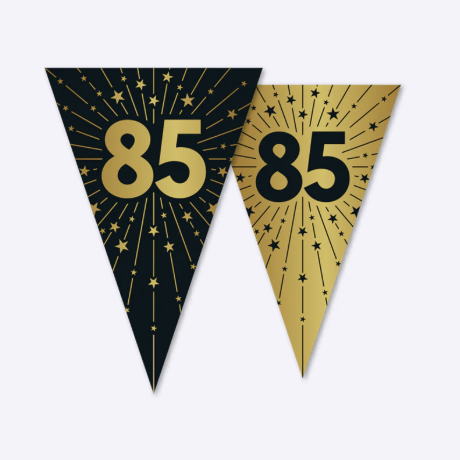Guirnalda Oro Negro Cumpleaños 18, 20, 25, 30, 40, 45, 50, 60, 70, 80, 90, 100 Años | 10 m