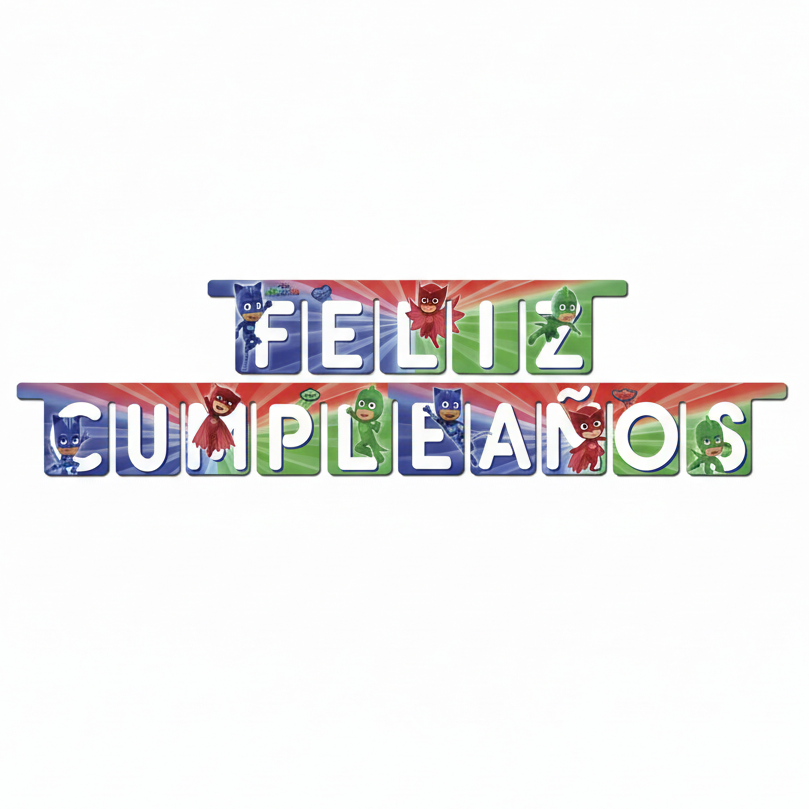 Guirnalda Feliz Cumpleaños PJ Masks