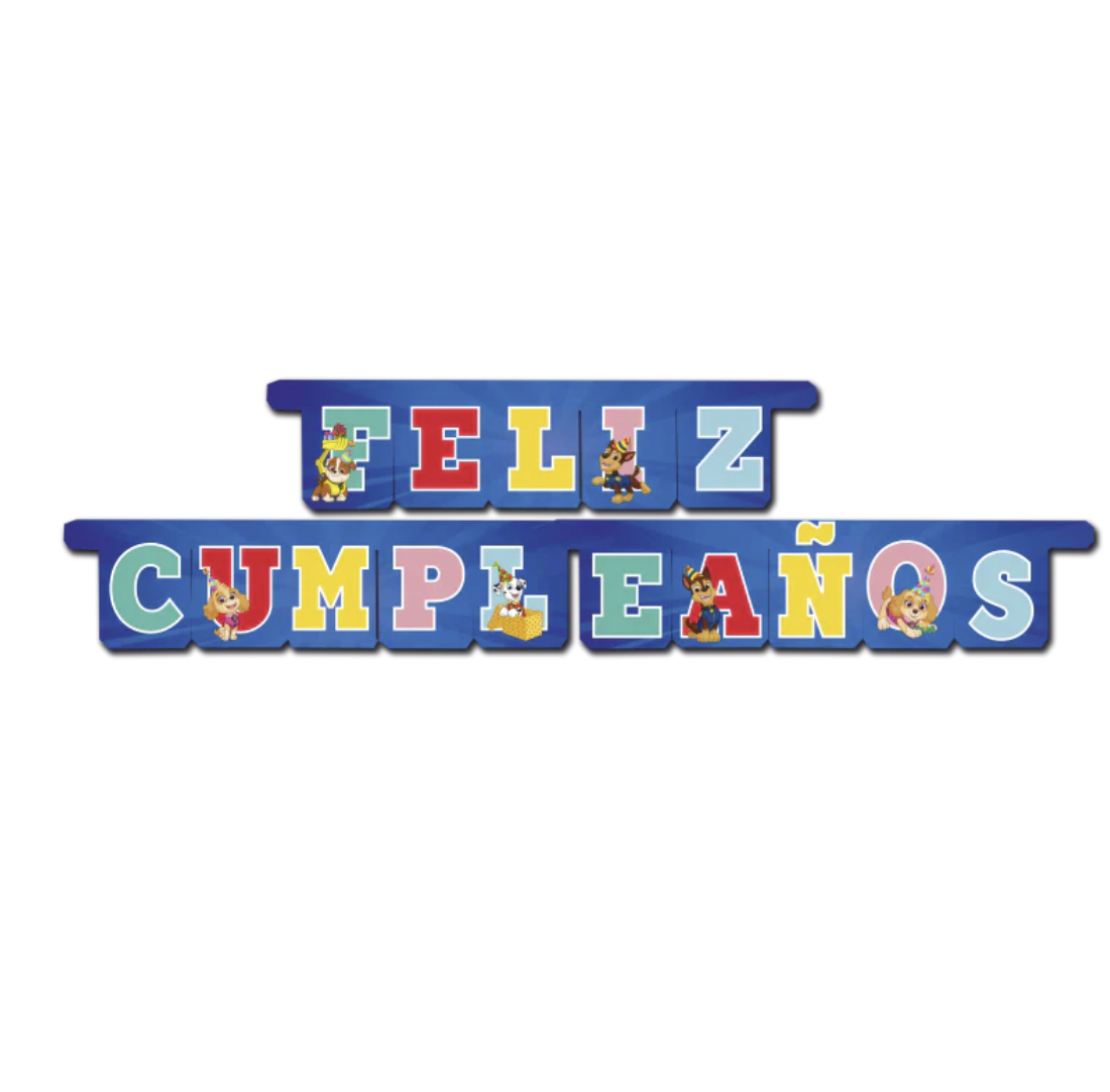Guirnalda Feliz Cumpleaños Paw Patrol 3m
