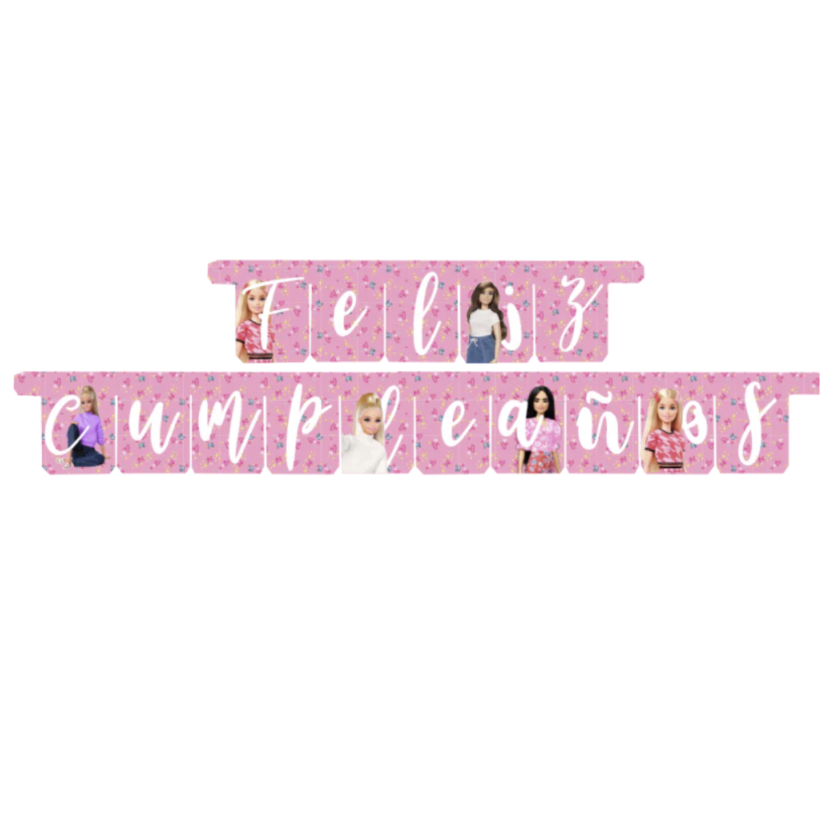 Guirnalda Feliz Cumpleaños Barbie 3m