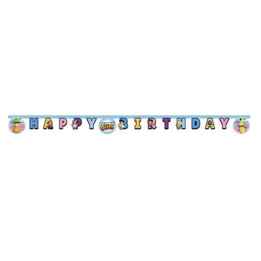 Guirnalda Happy Birthday Stumble Guys Papel 2m
