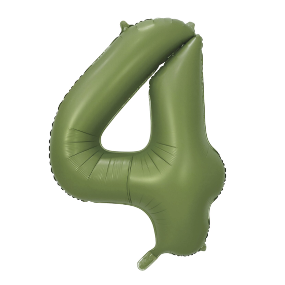 Globo Foil Número Gigante Aluminio 86cm (34") Verde Oliva
