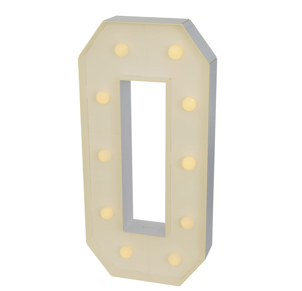Número Luminoso KT 100cm con Luz Blanca o Amarilla