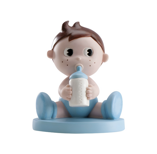 Figura Tarta Bautizo Bebé con Biberón 10 cm