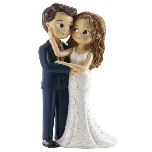 Figura Tarta Boda Novios Caricia en la Cara 16 cm