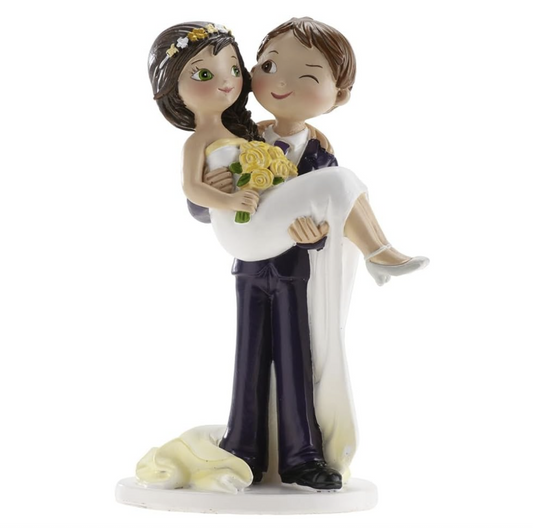 Figura Tarta Boda Novios Guiño 18,7 cm