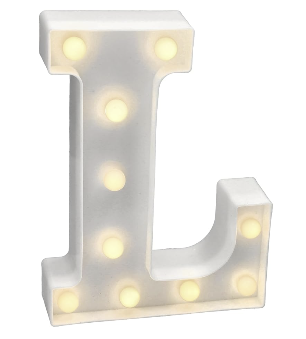 Letra Luminosa LED Luz Blanca Cálida 22x14 cm | A-Z