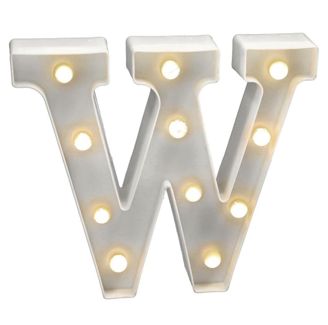 Letra Luminosa LED Luz Blanca Cálida 22x14 cm | A-Z