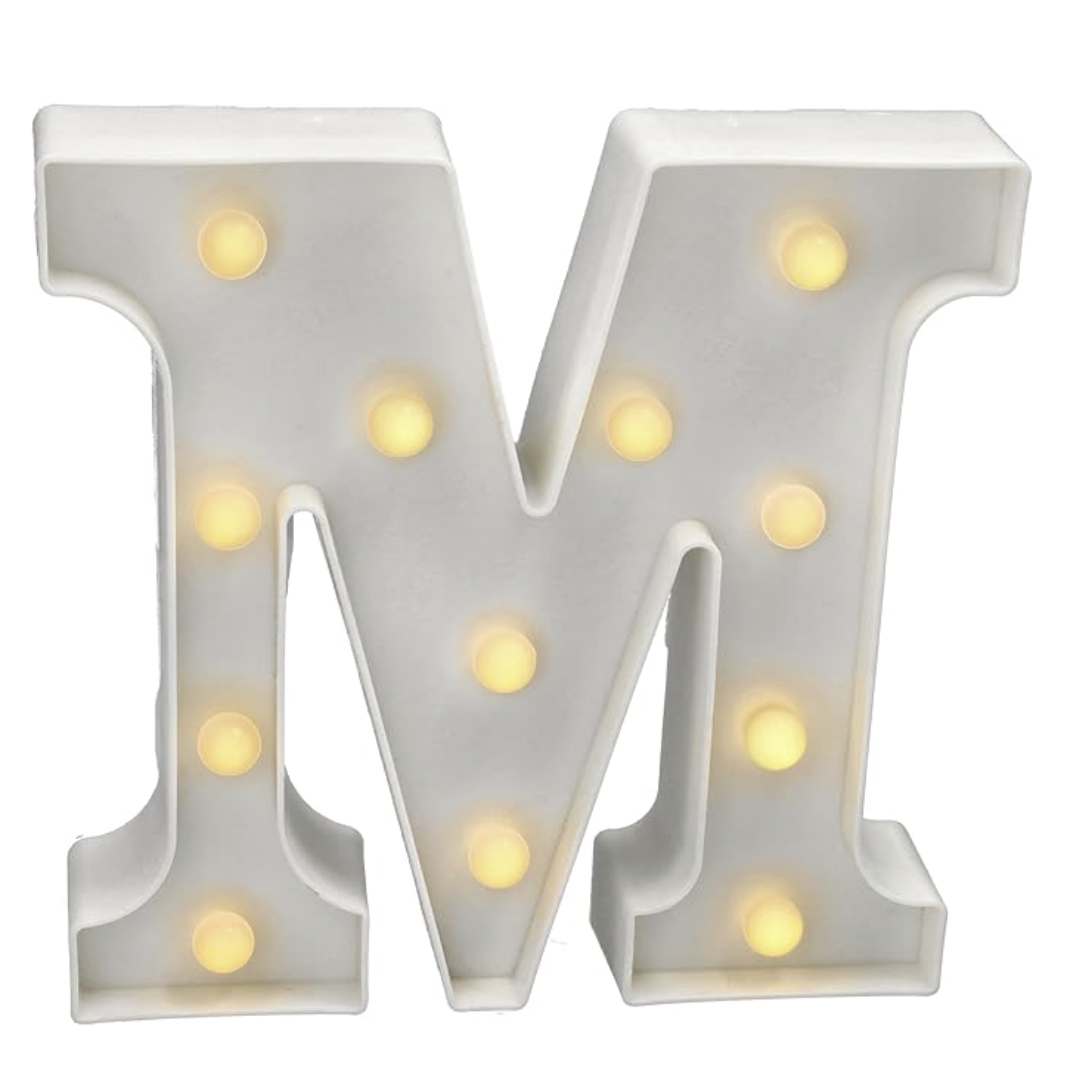 Letra Luminosa LED Luz Blanca Cálida 22x14 cm | A-Z