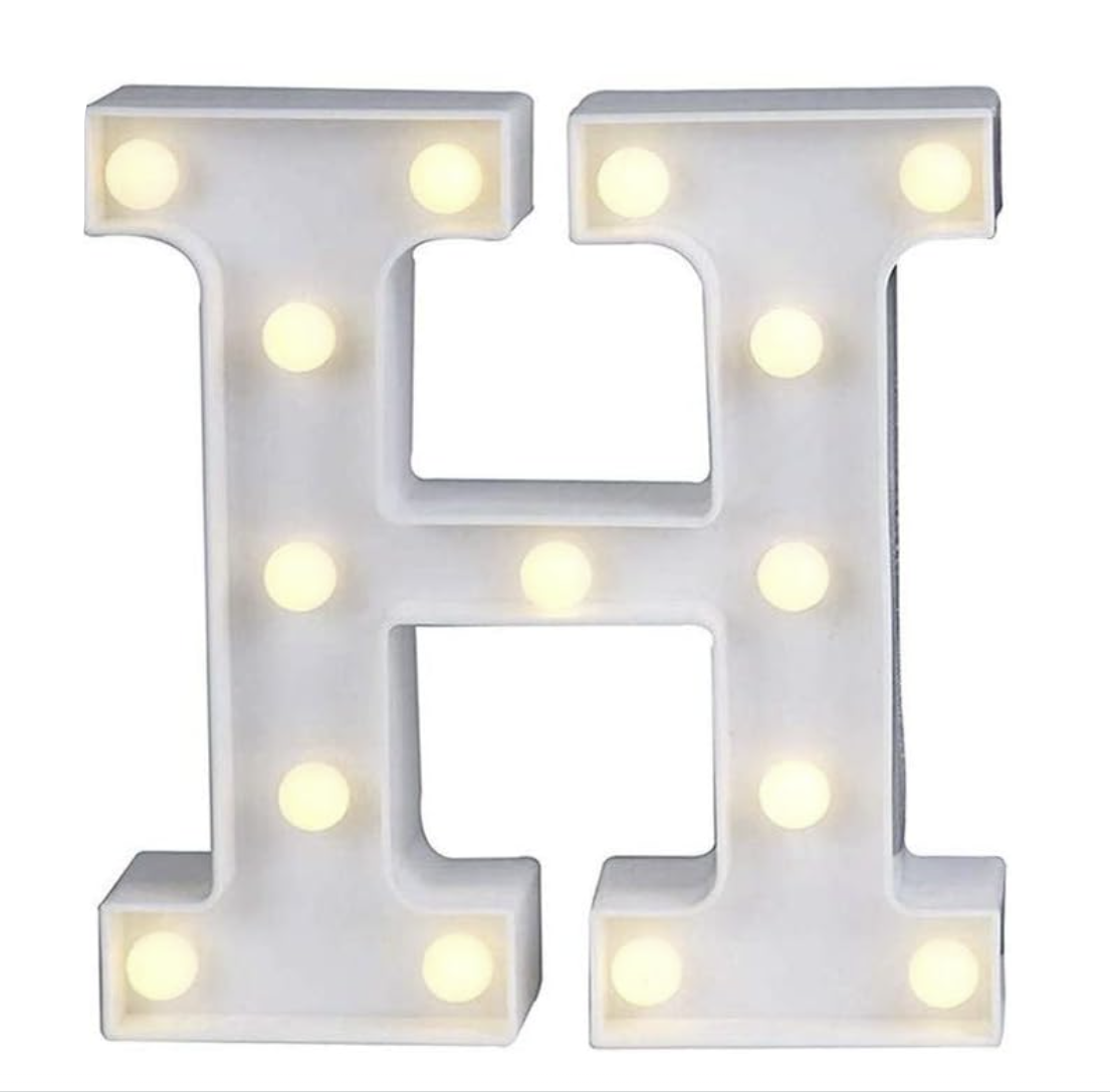 Letra Luminosa LED Luz Blanca Cálida 22x14 cm | A-Z
