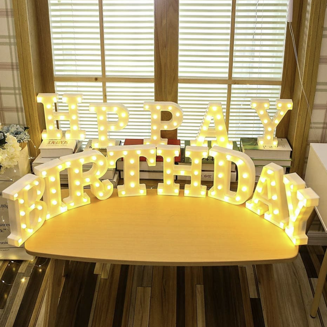 Letra Luminosa LED Luz Blanca Cálida 22x14 cm | A-Z
