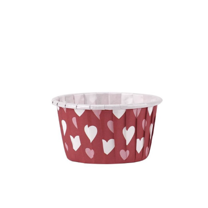Capsulas Corazones con Pliegues 50 uds